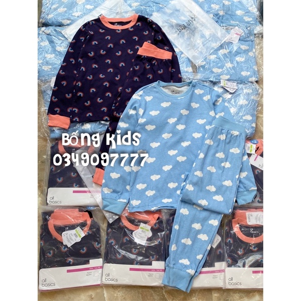 Bộ Thu Bé Gái In Hình Basic Cotton