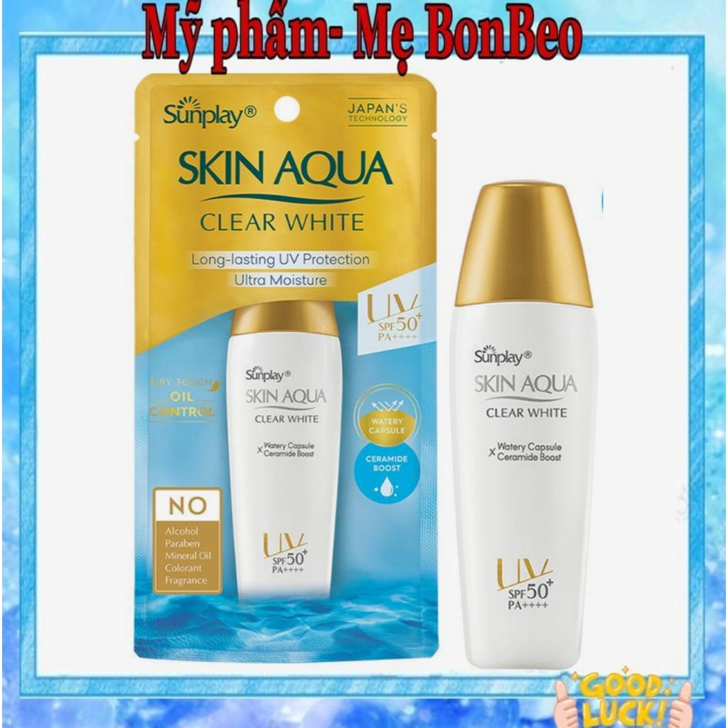 (Mẫu mới 2024) Sữa chống nắng hằng ngày dưỡng trắng Sunplay Skin Aqua Clear White SPF 50+ PA++++25g