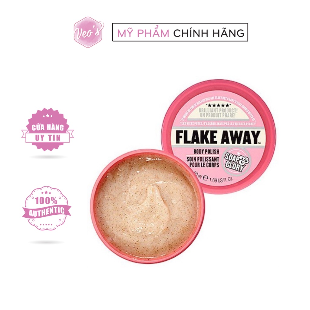 Tẩy da chết toàn thân Soap and Glory Flake Away / The Scrub Of Your Life Body Scrub Smoothing Body Buffer (200ml)