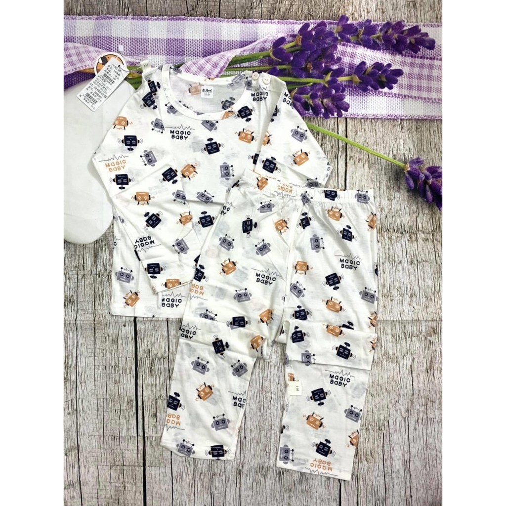 Bộ đồ dài tay cotton chất xuất Hàn MoMaKa co giãn 4 chiều cho bé trai, bé gái ( 8- 20 kg) -Thời trang trẻ em 2021