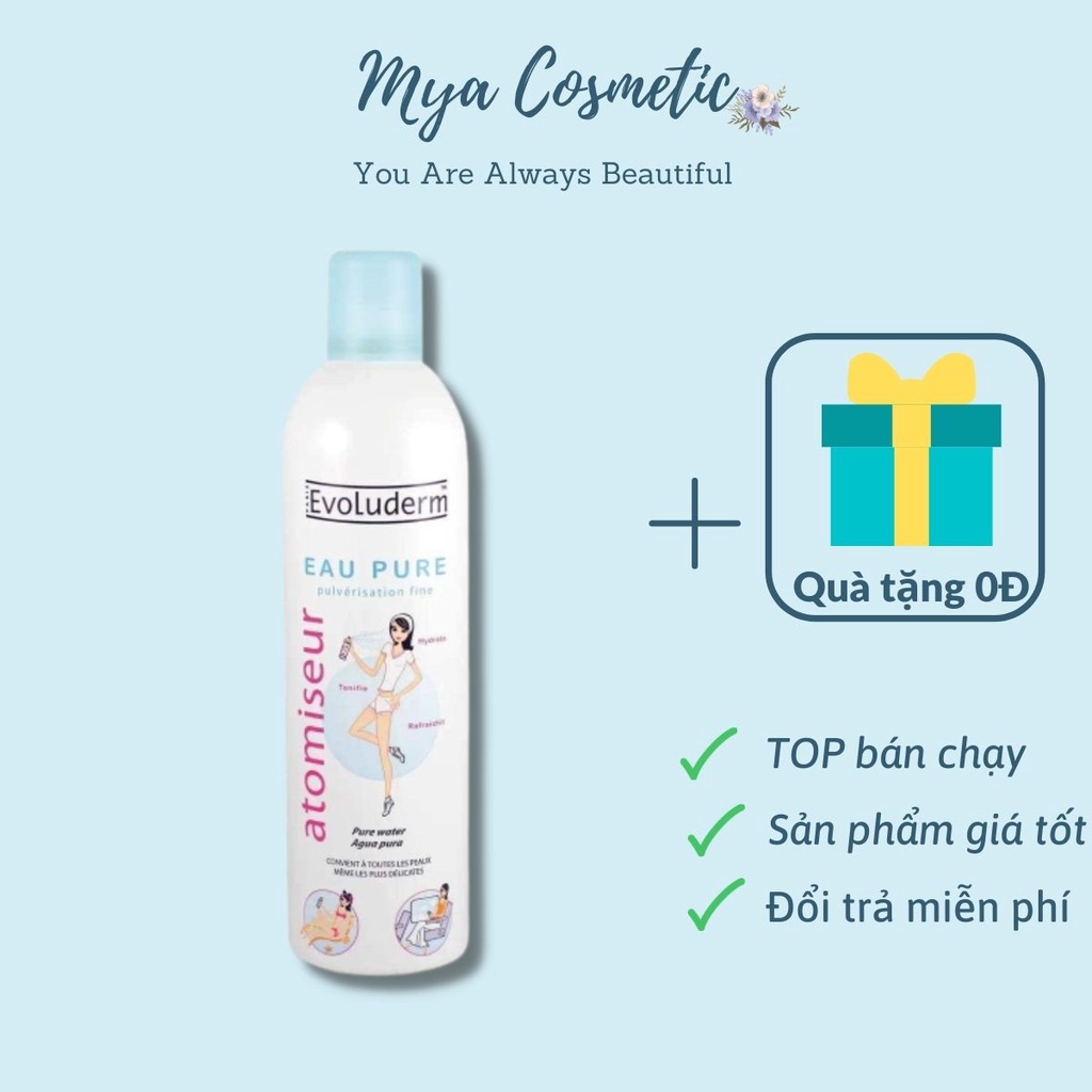 Xịt khoáng cấp nước làm dịu da Evoluderm Pháp