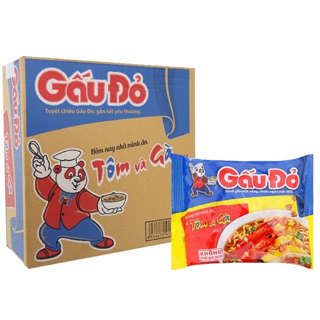 Mì tôm Gấu Đỏ,thùng 30 gói.