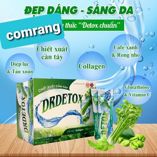 Bột Cần tây-collegan-diệp lục-cafe xanh DRDETOX.Hộp 30 gói