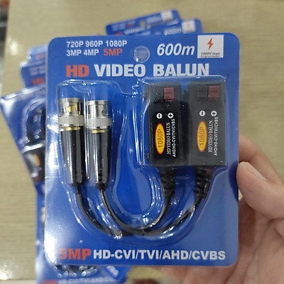 Video Balun UTP dùng khi sử dụng dây dẫn tín hiệu cho camera độ phân giải 1080P / 3MP / 4MP / 5MP