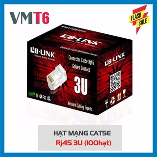 Hạt mạng LB-LINK Cat5e RJ45 3U 100 hạt/1 hộp - Hàng nhập khẩu chính hãng!