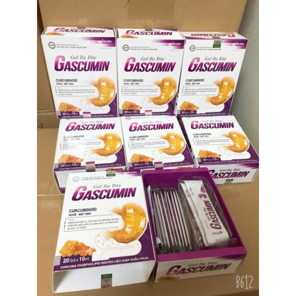 Gel dạ dày chè dây nghệ mật ong Gascumin, Nghệ - Mật ong, với nguyên liệu NHẬP KHẨU ITALIA