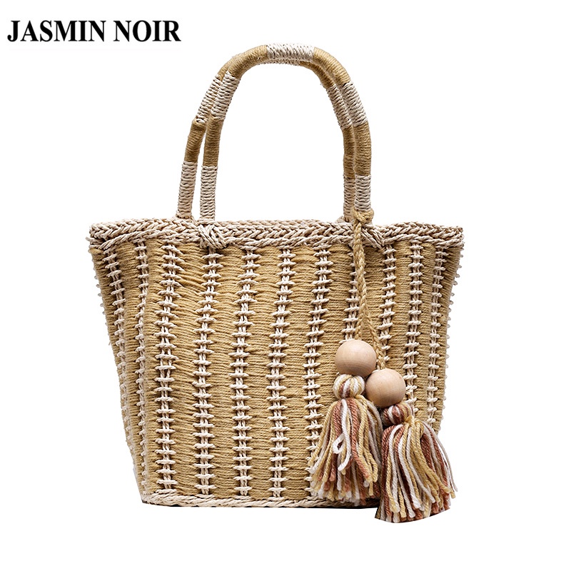 Túi Xách JASMIN NOIR Đeo Chéo Đan Lát Ngăn Rộng Thời Trang Nữ