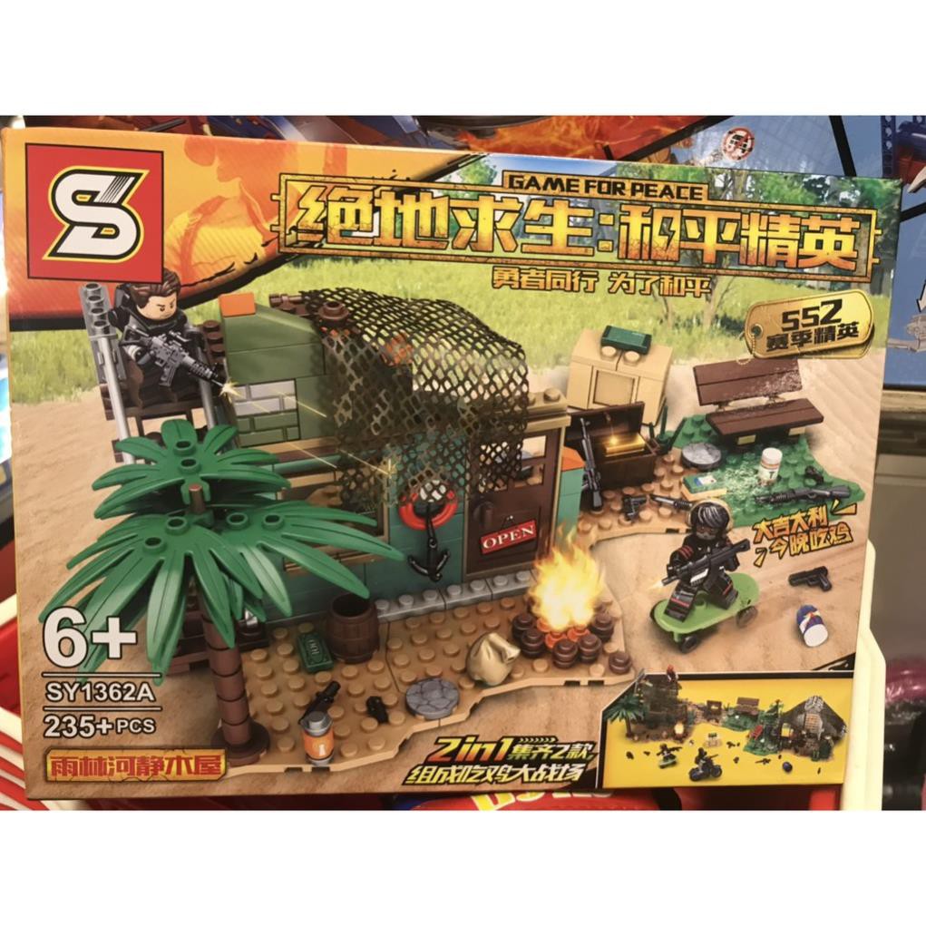 LEGO SY1362A -235 Chi tiết -lắp ghép mô hình mô phỏng game PUBG