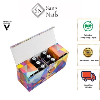 Cồn loang Vinimay cao cấp chính hãng, Loang cồn vinimay set 12 màu thông dụng trang trí nghệ thuật ngành nails