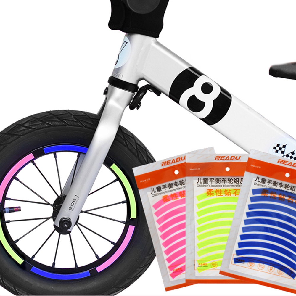 LETTER 10Pcs/Pack Kids Favors Bright Warning Effect Waterproof Safety Strips Bike Reflective Stickers