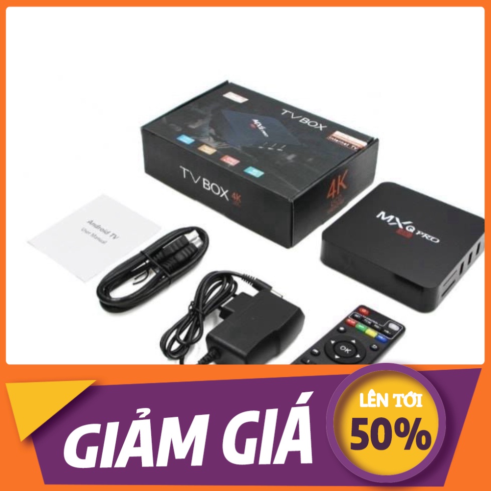 SIÊU KHỦNG Android TV box MXQ PRO 4K Android:10.1 Đã cài sãn xem truyền hình trên 200 kênh YouTube Facebook SIÊU KHỦNG