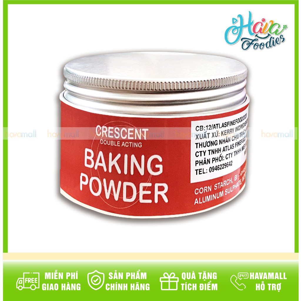 [HÀNG CHÍNH HÃNG] Bột Nở Crescent Double Acting Baking Powder Hủ 100gr