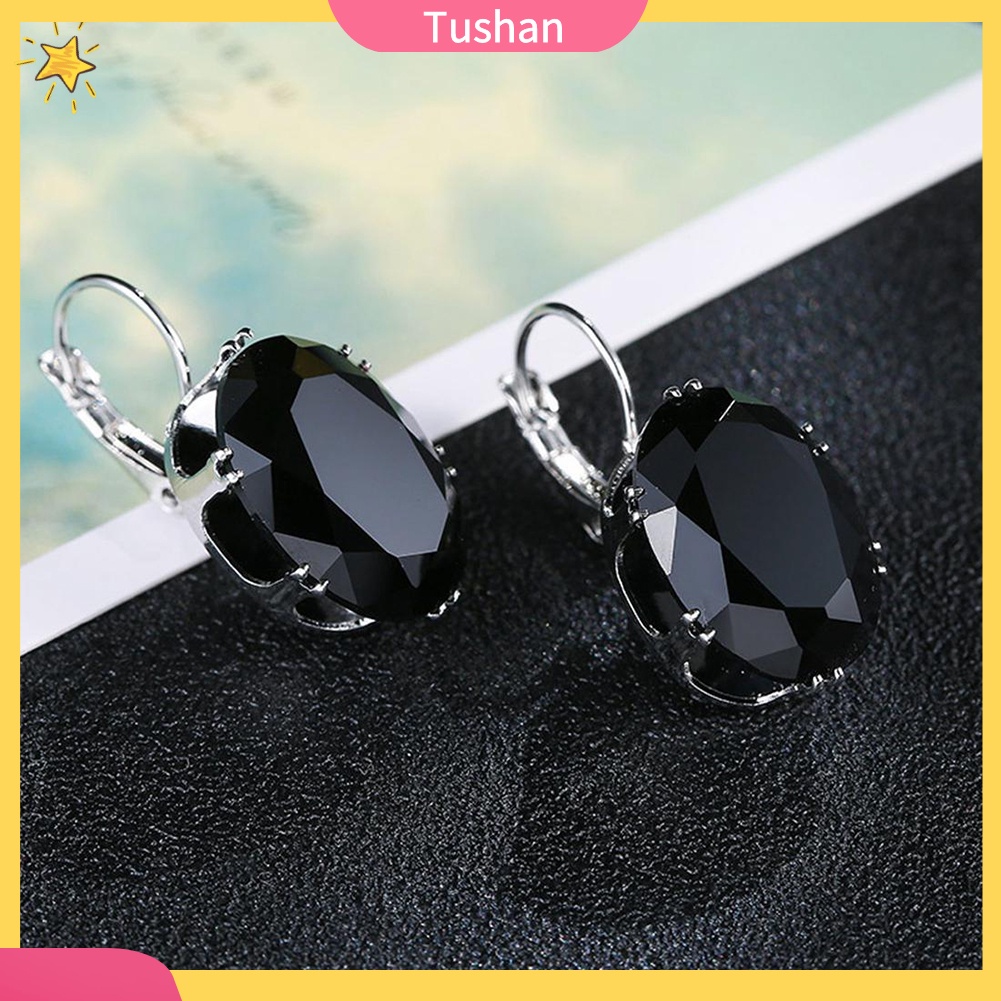 Khuyên tai nữ đính đá dáng dài phong cách thời trang