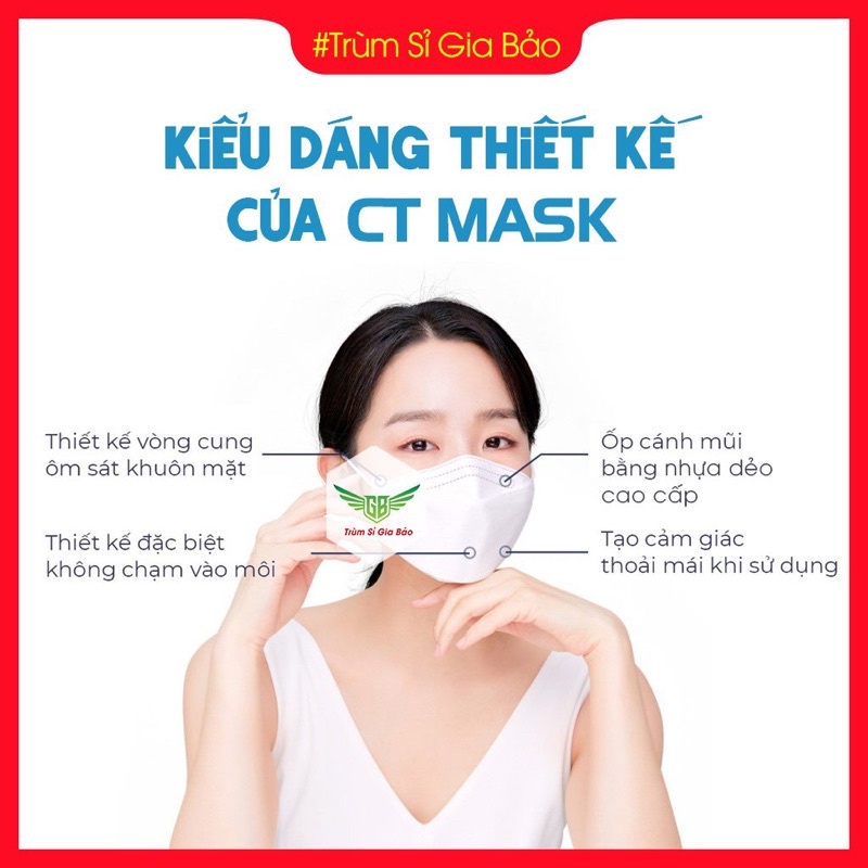 Khẩu trang 3d mask y tế model kf94 4 lớp kháng khuẩn chống dịch , phòng chống giọt bắn chuẩn FDA - CE