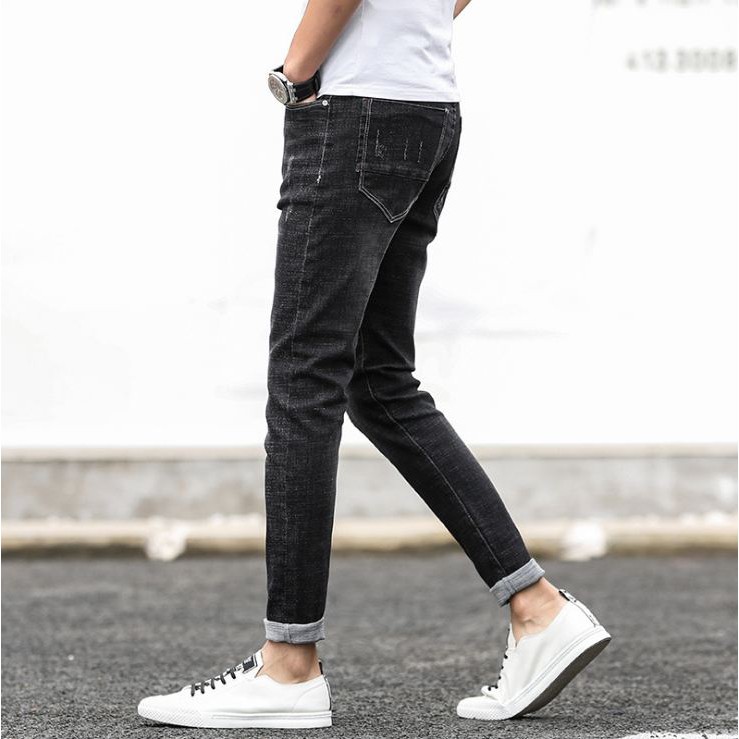 Quần jean nam chất bò cào nhẹ ⛔FRESHIP⛔ Quần Nam ống côn co giãn | BigBuy360 - bigbuy360.vn