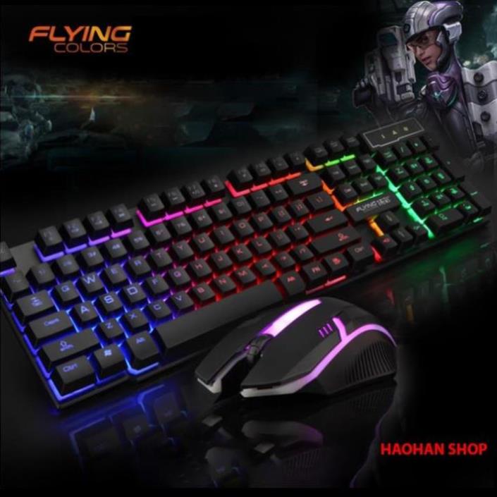 Bàn Phím Giả Cơ K8 - K3612 - Combo phím chuột giả cơ gaming có led siêu bền - phím nảy