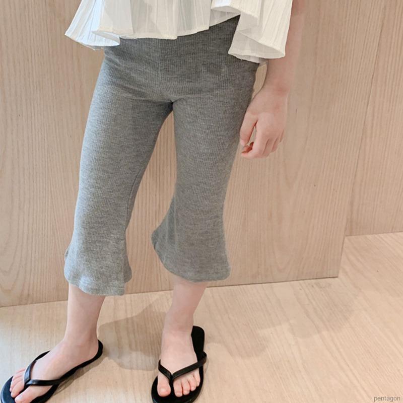 Quần Legging Mỏng Ống Loe Thời Trang Mùa Hè Hàn Quốc Cho Bé Gái 1-6 Tuổi