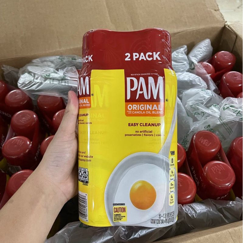 Dầu ăn kiêng dạng xịt Pam 12 oz ~1200 lần xịt chính hãng Mỹ( chai mới) - Siêu thị thực dưỡng