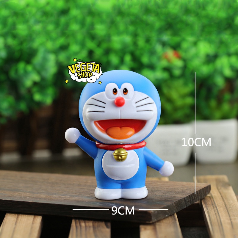 Mô hình Doraemon - Mô hình 2 tư thế Doremon ngồi và đứng vẫy tay - Cao 9~10cm