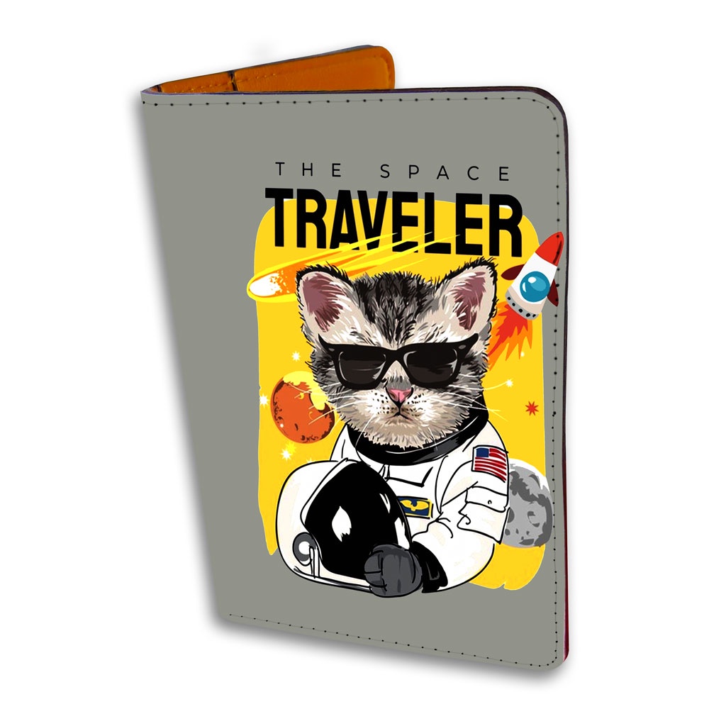 Bao Da Hộ Chiếu - Ví Đựng Passport Du Lịch  Cat Travel Space - Cool Cat - PPT130 STORMBREAKER