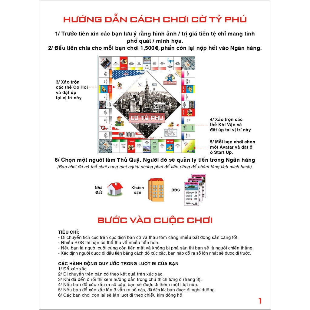 Bàn Cờ Tỷ phú + Cờ Lớn [Chính hãng AAA-LHT]