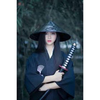 Nón kiếm hiệp chóp màu đen