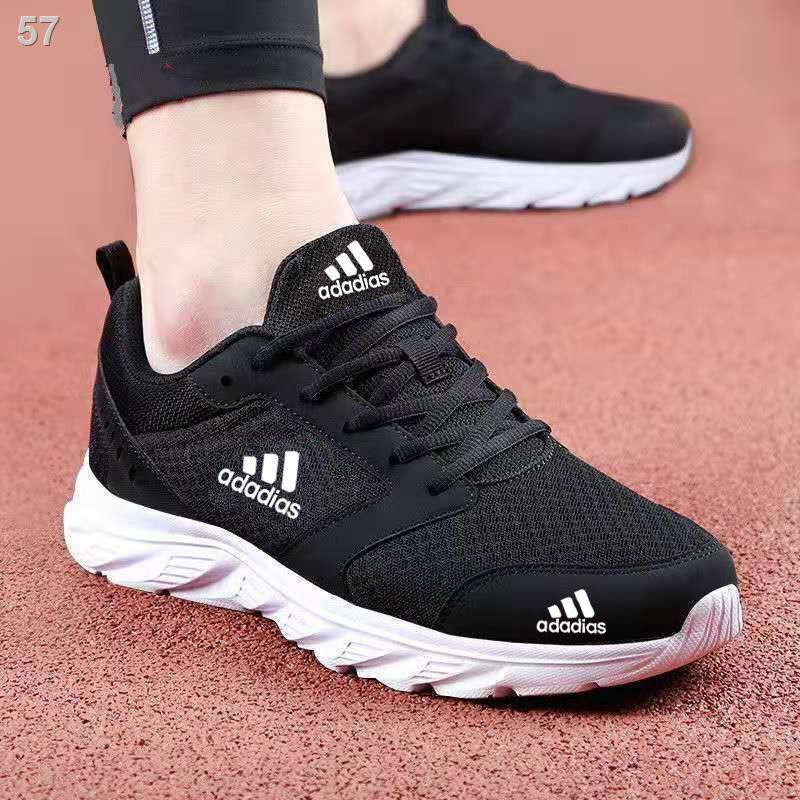 Giày nam hàng hiệu bị hỏng mã thể thao Adidas mùa hè lưới nhẹ chạy giản dị tất cả du lịch màu đen tăngB