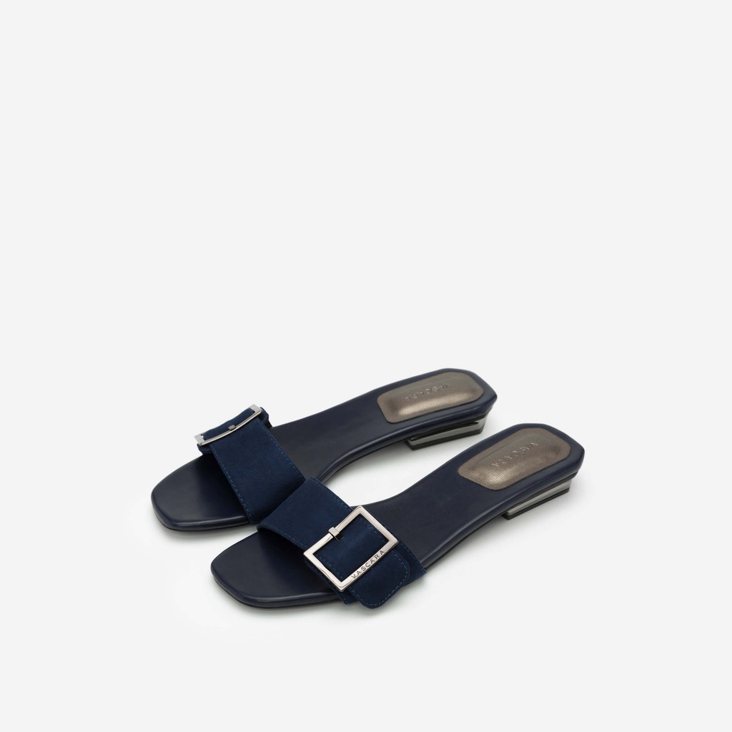 Vascara - Dép Quai Ngang Phối Khóa DXP 0135 - Màu Xanh Navy  Siêu Hot