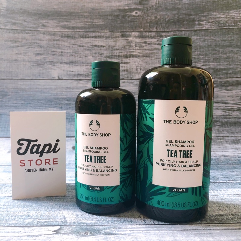 Dầu gội/ xả The Body Shop Tea Tree Purifying &amp; Balancing Shampoo/ Conditioner
