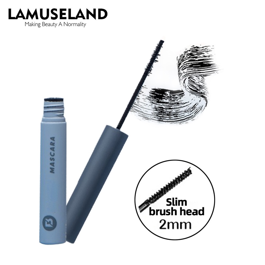 LAMUSELAND Slim Brush Head Waterproof Mascara Cosmetic 8g N3101