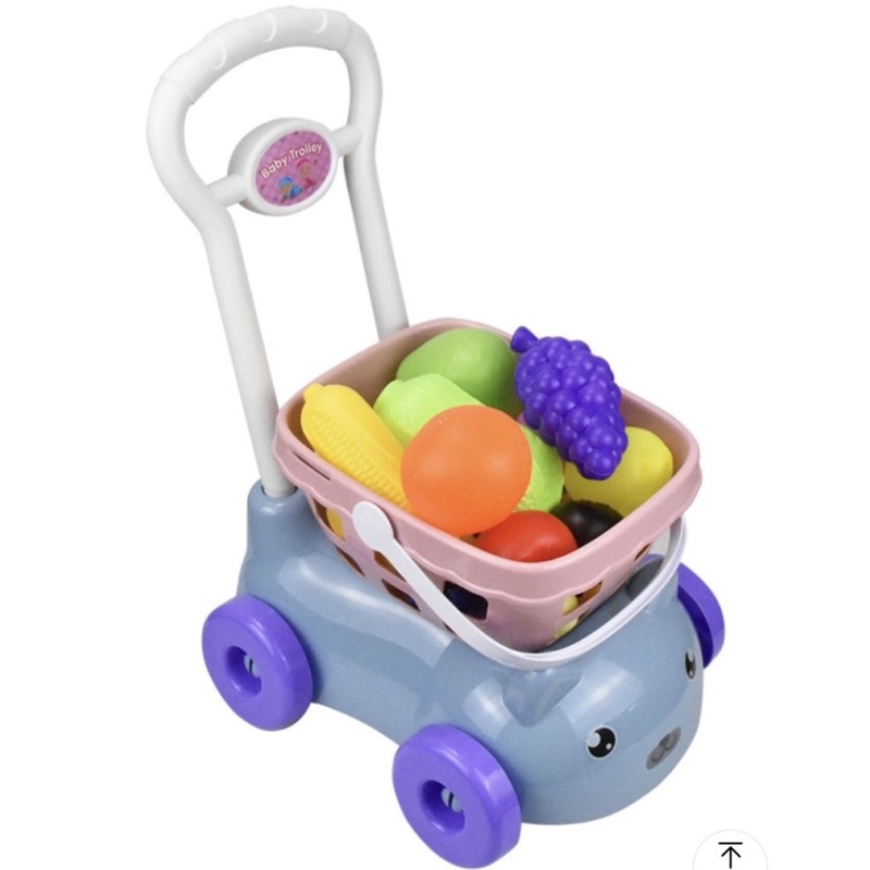 Đồ chơi Xe Đẩy Siêu Thị &amp; Giỏ 2in1 Cho Trẻ Em 44cm