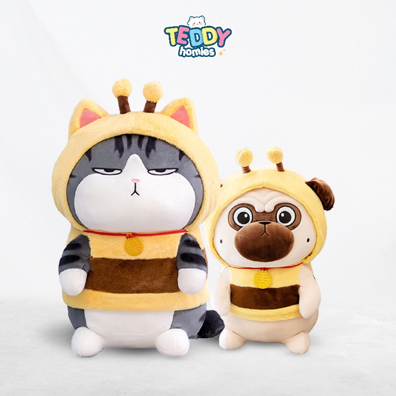 Mèo Hoàng Thượng Cosplay Ong Vàng Gấu Bông Chó Mặt Xệ Teddy Homies TH81