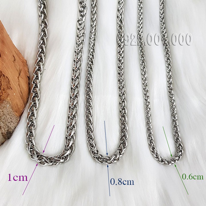 Dây chuyền nam, dây chuyền bông dừa 6mm, 8mm, 10mm.