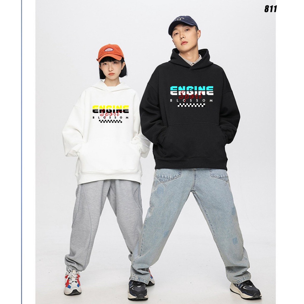 Áo khoác Hoodie Nỉ Bông HY KOREA Unisex ENGINE 811