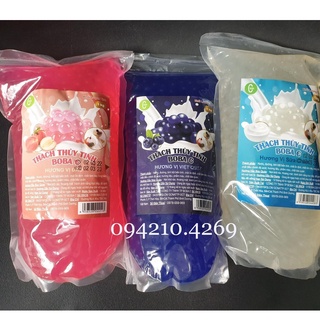 Thạch Nổ/Hạt Thủy Tinh BOBA C Túi 1kg ĐỦ VỊ HOA QUẢ DÂU/ĐÀO/DƯA LƯỚI/SỮA CHUA/VIỆT QUẤT/XOÀI/VẢI - TOPPING MỚI MẺ