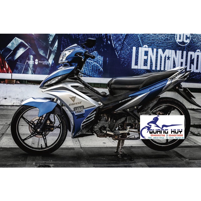 Tem Trùm Exciter 135 Trắng Xanh,Team Decal Ex135 LIQUI MOLY