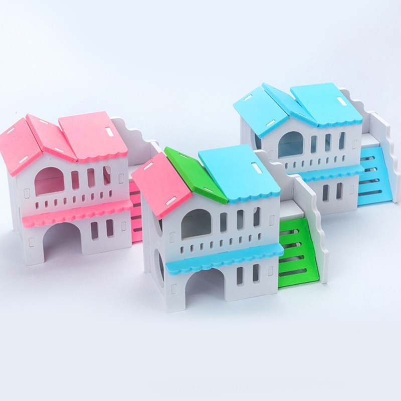 Nhà Đồ Chơi Nhiều Màu Sắc Dùng Làm Chỗ Trốn Cho Chuột Hamster