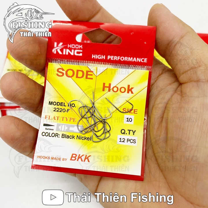 Lưỡi Câu Cá Chép, Rô Phi Kinghook SODE Made By Bkk Không Ngạnh Đuôi Dẹp Dùng Săn Hàng