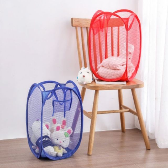 Giỏ lưới đựng quần áo, đồ chơi in hình dễ thương cho bé