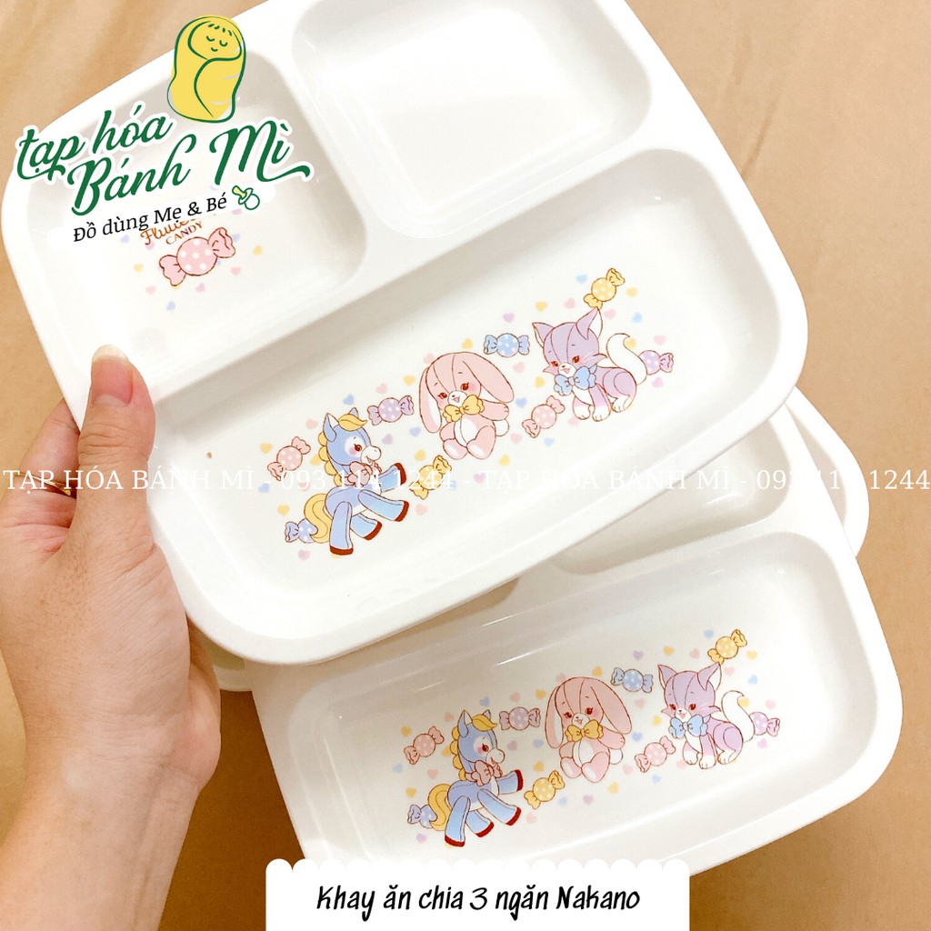 Khay ăn dặm chia 3 ngăn hình thú của Nakano nhiều mẫu