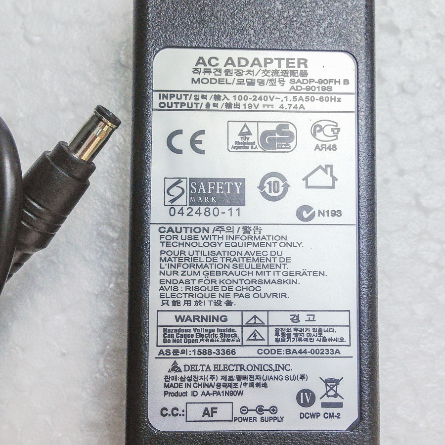 Adapter Sạc Laptop Samsung 19V 4.7A