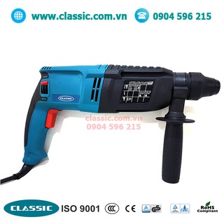 Máy khoan bê tông 3 chế độ Classic 800w khoan sắt, gỗ, tường, bê tông, đục
