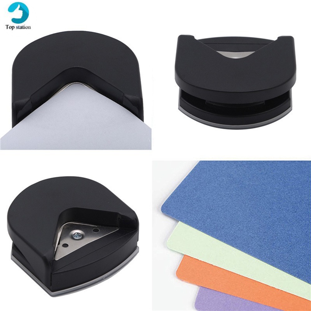 Dụng cụ cắt giấy bằng PVC hình tròn nhỏ gọn không cần cắt góc