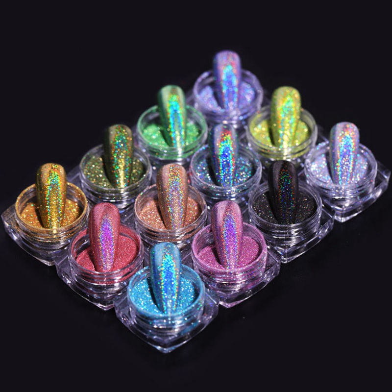 Bột nhũ kim tuyến đắp móng tay trang trí thời trang sành điệu