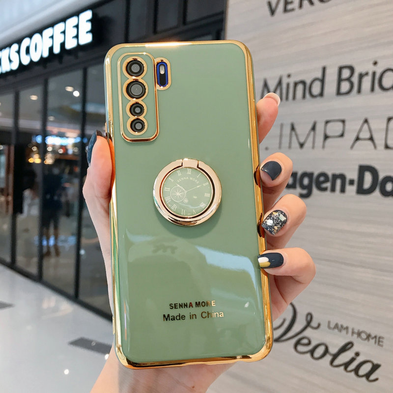 Ốp điện thoại TPU dẻo kèm giá đỡ cho OPPO RENO 6 4 5 3 4G 5G 5F 4F A95 A74 A54 A16 A15 S A53 A3S A12E A5S A7 A12 A52 A92 A5 A9 2020