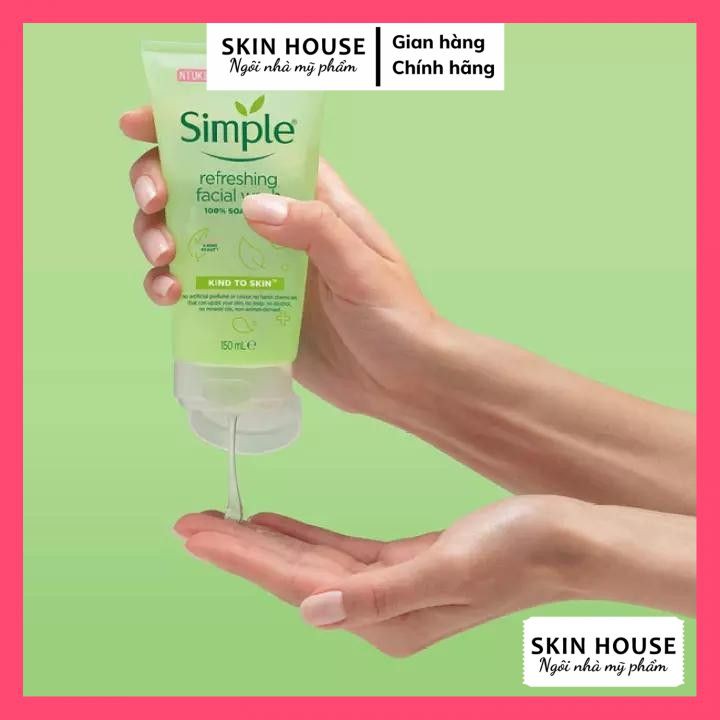 Sữa Rửa Mặt Simple - Sữa Rửa Mặt Simple Gel Kind To Skin Refreshing Facial Wash Gel 150ml