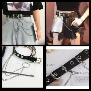 Thắt lưng đục lỗ 1 hàng - belt chain ulzzang hot trend