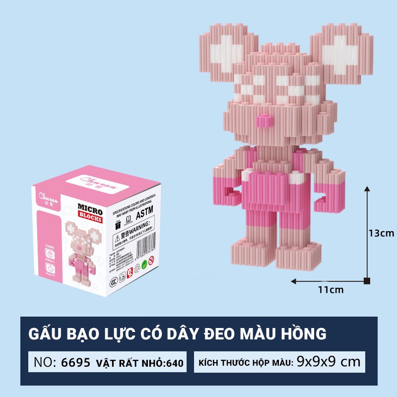 logo xếp hình Bộ Đồ Chơi Xếp Hình Hình Chú Gấu Độc Đáo Dành Cho Bé