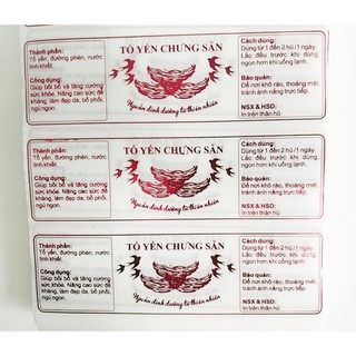 [PHỤ KIỆN YẾN SÀO] NHÃN DÁN YẾN HŨ 70ML (100 nhãn)