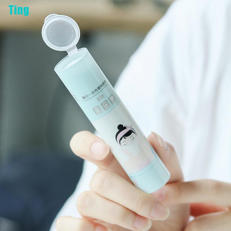 Bộ 10 khăn giấy nén bằng cotton dùng một lần tiện lợi khi đi du lịch